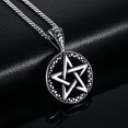 thumbnail image 2 of Bijoux Wiccans pour Femmes et Hommes Collier Pendentif Pentagramme en Acier Inoxydable, 2 of 4