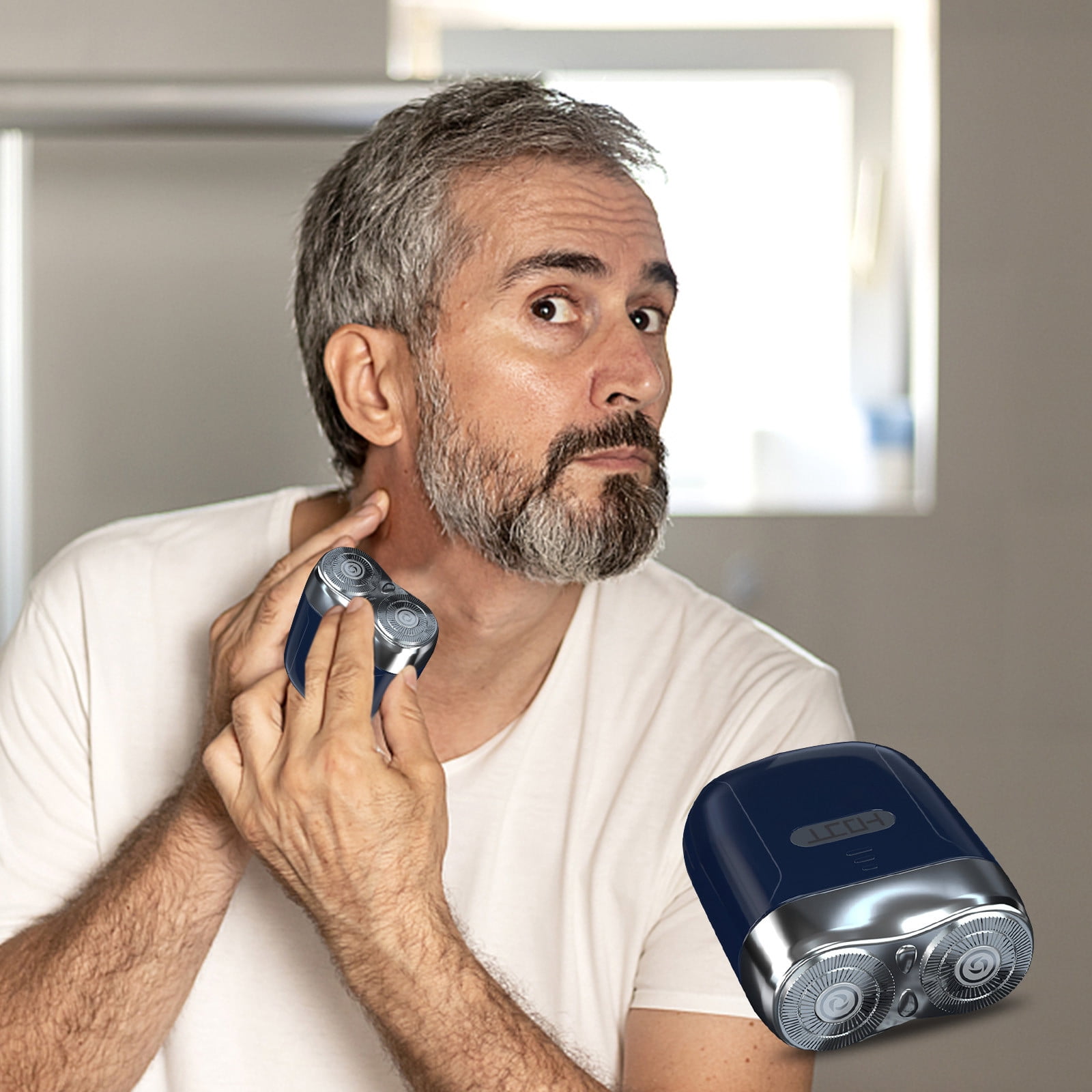 PEONAVET Electric Shaver Shaver For Men Pocket Size Mini Portable Shaver Wet And Dry Mens Shaver USB Rechargeable Shaver Charging Easy One-Button Use Suitable For Home,Car