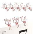 thumbnail image 4 of Clips de Reliure Creux, Légers 100 Pcs Mignons Lapins Pinces Fortes pour Notes Noir, Bleu, Or Rose, 4 of 8