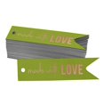 thumbnail image 1 of Inkdotpot Real Rose Gold Foil Made With Love Text Tags Favor Hang Paper Tags 50 Pieces, 1 of 6