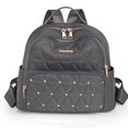 thumbnail image 1 of LNGOOR Lightweight Portable Fashion Outdoor Double Shoulder Bag With Large Capacity For Women  Casual Backpack With Rivets  Texture  Various Colors Available School Backpack For College S, 1 of 1