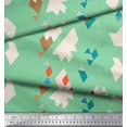 thumbnail image 2 of Soimoi Green Velvet Fabric Geometric Abstract Print Sewing Fabric Yard 58 Inch Wide, 2 of 3