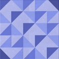 thumbnail image 1 of Ahgly Company Tapis d'Intérieur Lavable en Machine Carré Transitionnel Jeans Bleu, 5 Pieds Carré, 1 of 7
