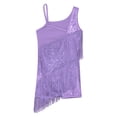 thumbnail image 4 of Ocealan Robe de Danse Latine pour Filles Paillettes Jazz Moderne Fête d'Anniversaire Jupe à Franges Justaucorps Lavande 12, 4 of 5