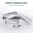 thumbnail image 4 of 6Pack Chafer Chafing Dish Sets 9L/8Q Stainless Steel Pans Catering Full Size, 4 of 11