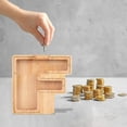 thumbnail image 5 of WRKEKC Clearance Personalized Wooden Name Money Box Wooden Deposit Box Twenty Six English Letters, 5 of 5