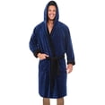 thumbnail image 2 of Blekii Men's Plush Bathrobe, Long Sleeve Shawl Collar Kimono, Thick Terry Cloth Robe for Winter, Oversized Home Spa Robe, Absorbent Robe After Shower, Luxury Hotel Style Bathrobe, 2 of 8