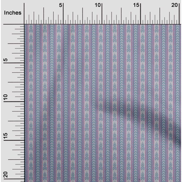 oneOone Tissu en Coton Flex Rayé & Tourbillon Imprimé Ikat BTY 40 Pouces de Large