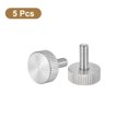 thumbnail image 3 of Unique Bargains Vis Moletées pour Pouce M5x12 mm, Lot de 5 Boulons Plats à Tête Moletée en Acier Inoxydable 304, 3 of 5