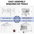 thumbnail image 3 of Canopy Tent 10x10 Ft, Pop Up Tent Canopy with 1 Sidewall & Vented Top, 50+ UV Protuction, Instant Outdoor Tent with Patented Center Lock, Adjustable Legs, Wheeled Carry Bag, White, 3 of 28