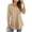 Khaki, variant on FAIWAD Oversized Tshirts for Women 3/4 Sleeve Button Decor Tops Cute Round Neck Basic Business Tees Blouses