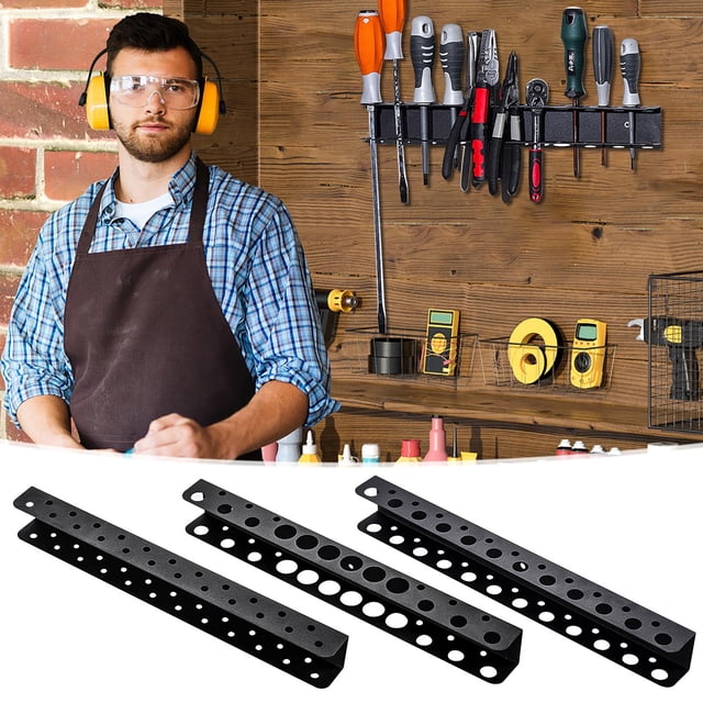 Screwdriver Organizer under $5! CQCYD Heavy Duty Screwdriver Organizer Rack, 2-Piece Metal Tool Holder for Wall Mount, Storage Solution for Pliers and Hand Tools