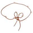 thumbnail image 2 of Esquirla Mode Femmes Décoration de Perles Ceinture de Taille Bretelle Fine Ceinture de Robe Camel, 2 of 8