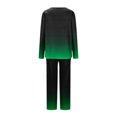 thumbnail image 5 of Timegard Ensembles de Pyjamas pour Femmes 2 Pcs Confortables Couleur Dégradée Manches Longues Col en V Haut et Pantalon Tenues de Pjs, 5 of 5