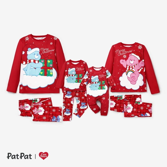 Care Bears Men Sleepwears Snowflake Graphic Family Matching Pajamas Sets Sizes S-XXL