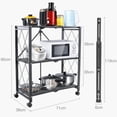 thumbnail image 3 of TygerClaw 3-Layer Folding Mobile Steel Shelving Unit, 3 of 3