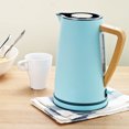 thumbnail image 1 of QUETO Electric Kettle 1.7 L Soft Touch Gray, Wood Handle Kettle, Blue, 1 of 5
