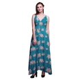 thumbnail image 1 of Bimba Robe Longue Maxi d'Été à Imprimé Floral pour Femme, Col en V, Tenue de Villégiature pour les Vacances - Moyen, 1 of 1