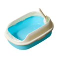 thumbnail image 1 of Milaget Cat High Sided Splashproof Open Top Kitten Potty Toilet Cat Litter Container Pet Blue, 1 of 9