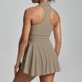 thumbnail image 4 of Miqool Robe de Golf et de Tennis pour Femme, Entraînement Athlétique, Robe d'Été, Col en V, Robe Portefeuille, Ligne A, Sans Manches, Robes Fluides, 4 of 6