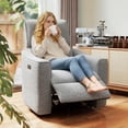 thumbnail image 2 of HOMCOM Power Recliner Chair, Upholstered Recliner Chair w/ USB Ports, Grey, 2 of 10