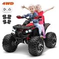 thumbnail image 1 of Joyracer 4x4 24 V VTT pour Enfants avec Télécommande, Jouet à Chevaucher 24 Volts à 2 Places, Quad 4 Roues 800 W pour Grands Enfants, Rouge, 1 of 12