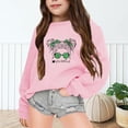 thumbnail image 2 of PMVFHDE Chandails pour Filles Chandails pour Enfants Filles Automne et Hiver Partie Lettre Imprimée Col Rond Manches Longues Chandail Rose, 7-8 Ans, 2 of 6