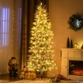 thumbnail image 2 of HOMCOM 7' Flocked Arctic Fir Artificial Christmas Tree w/ 350 Clear Lights, 2 of 10