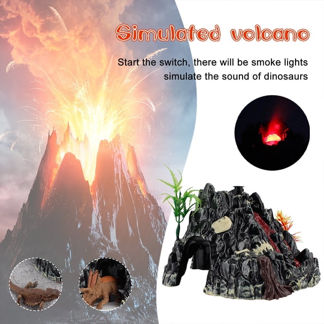 Hxlamzoo Kids Toys Volcanic Eruption Model DIY Simulation Sound Lights Spray Volcano Model Ornament Toys Clearance Sale