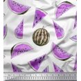 thumbnail image 1 of Soimoi Modal Satin Fabric Watermelon Fruits Print Fabric by Yard 42 Inch Wide, 1 of 3