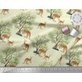 thumbnail image 3 of Soimoi Poly Georgette Fabric Tree & Kangaroo Animal Print Sewing Fabric Yard 52 Inch Wide, 3 of 3