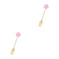 thumbnail image 4 of Transemion 1/2/3/5 Cartoon Adorable Restaurant Hotel Tableware Portable Washable Stainless Steel Stirring Mixing Dinnerware Cake Flatware Candy Fork Pink 2PCS, 4 of 6