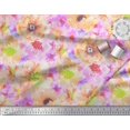 thumbnail image 2 of Soimoi Poly Georgette Fabric Flower Watercolor Printed Fabric 1 Yard 52 Inch Wide, 2 of 3