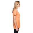 thumbnail image 2 of Hanes Womens X-Temp V-Neck T-Shirt, M, Neon Orange Heather, 2 of 3