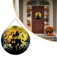 thumbnail image 1 of WHEANG Home Decor Halloween Welcome Front Door Sign Halloween Decorations Door Sign 12 Inch Happy Halloween Door Hanger Sign Wall Hanging Sign Decor Halloween Decorations For Home School Part, 1 of 4