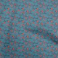 thumbnail image 1 of oneOone Tissu Polyester Spandex Bleu Clair Feuilles & Trèfle Projets de Couture Tissu Imprimé au Mètre 56 Pouces de Large-R8, 1 of 5