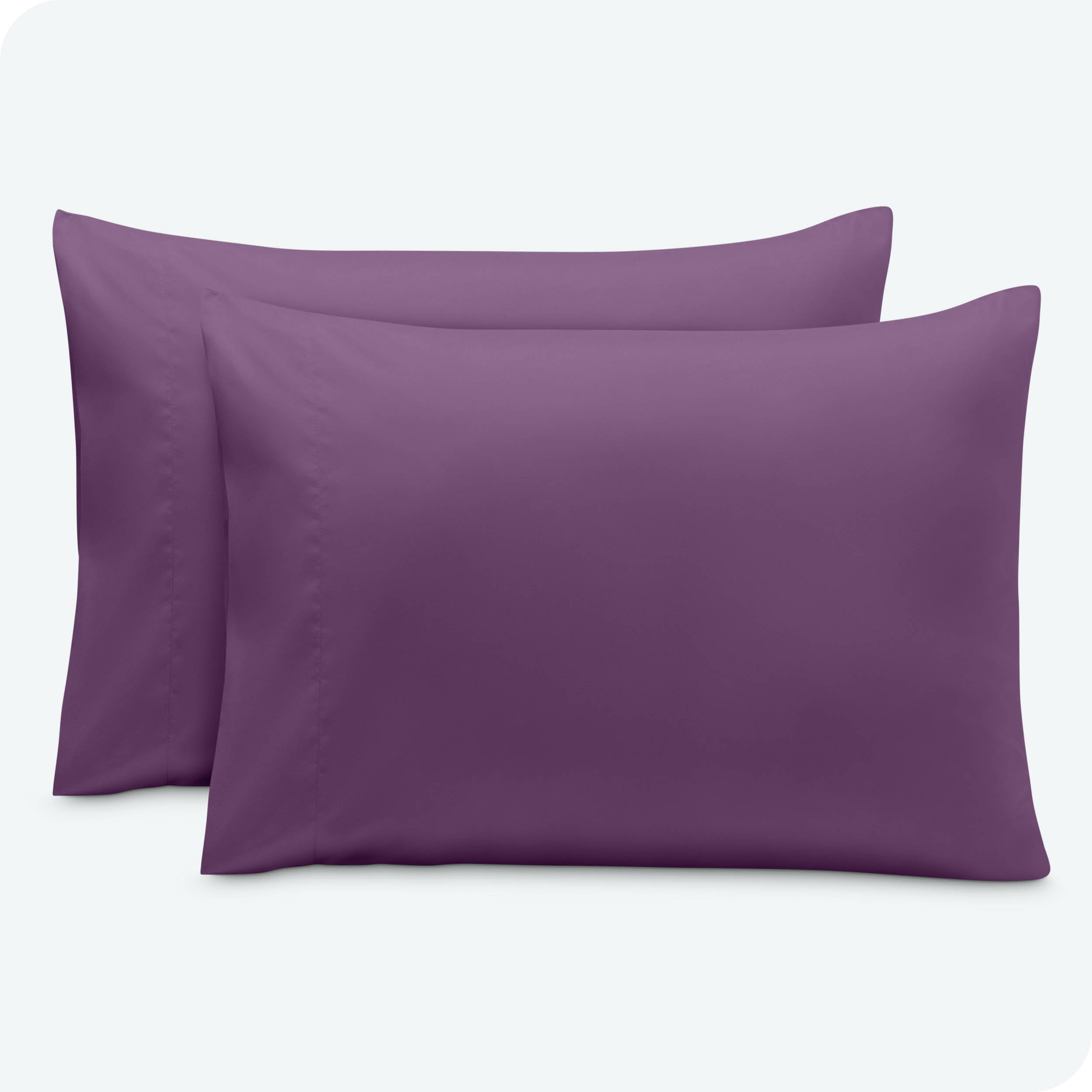 Bare Home Pillowcase Set - Envelope Closure - Premium 1800 Collection - Double Brushed - Ultra Soft - King Size 20x40, Plum, 2 Count