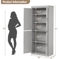 thumbnail image 2 of YUSAZENS Freestanding Pantry Cabinet, 70 Inch Tall Storage with Doors, Gray, 2 of 8