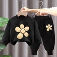 thumbnail image 3 of Pisexur Ensemble de Vêtements d'Automne et d'Hiver pour Bébés Filles Garçons 2 Pcs Mode Décontractée Imprimé Floral Manches Longues Col Rond Chandails en Molleton et Pantalons Ensemble de Survêtement pour Filles Garçons 3-8 Ans, 3 of 4