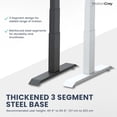 thumbnail image 4 of MotionGrey Height Adjustable German Electric Dual Motors Sit to Stand Computer Home Table and Office Standing Desk - Black Frame with White Tabletop (140cmx71cmx2.5cm), 4 of 9