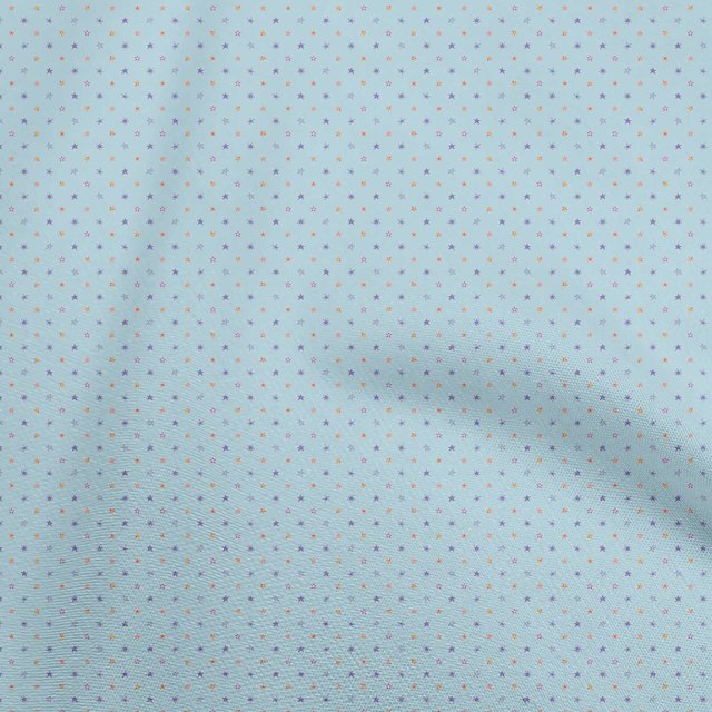 oneOone Rayon Light Blue Fabric Stars Sewing Craft Projects Fabric Prints By Yard 56 Inch Wide