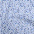 thumbnail image 1 of oneOone Silk Tabby Medium Blue Fabric Floral Craft Projects Decor Fabric Printed By The Yard 42 Inch Wide, 1 of 4