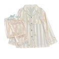 thumbnail image 1 of LSLJS Ensemble Pyjama 2 Pcs pour Femmes, Blouse Décontractée à Manches Longues et Pantalon de Mode, Vêtements de Nuit pour Femmes, Cadeaux pour Femmes, 1 of 2