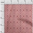 thumbnail image 2 of oneOone Cotton Flex Pink Fabric Geometric Fair Isle Pattern Craft Projects Decor Fabric Printed By The Yard 40 Inch Wide, 2 of 4