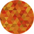 thumbnail image 1 of Ahgly Tapis Rond Lavable en Machine Intérieur Transitionnel Orange Néon, 3 Pieds Rond, 1 of 7