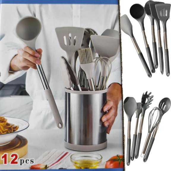 Ensemble de Batterie de Cuisine Purpose 11 Pcs en Silicone de Qualité Alimentaire et Cuiseur 4 Litres en Silicone Di Oro Ustensiles de Cuisson Cuiseur 2 Litres Ensemble d'Ustensiles de Cuisson en Acier Inoxydable Cuiseur à Riz Rose 6 Tasses