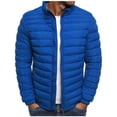 thumbnail image 3 of Mens Solid Color Jacket Cotton Padded Jacket Fashion Cotton Padded Jacket Mens Warm Cotton Padded Jacket, 3 of 3
