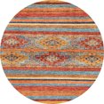 thumbnail image 1 of Ahgly Company Tapis d'Intérieur Ronds Abstraits Brun Chameau Abstrait, 8 Pieds Rond, 1 of 6