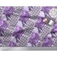 thumbnail image 3 of Soimoi Velvet Fabric Check & Texture Print Fabric by The Yard 58 Inch Wide, 3 of 4