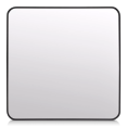 thumbnail image 1 of Bouclair Miroir d'Angle Rond Encadré en Aluminium Noir 30 X 30 Po (76,2 X 76,2 cm), 1 of 3